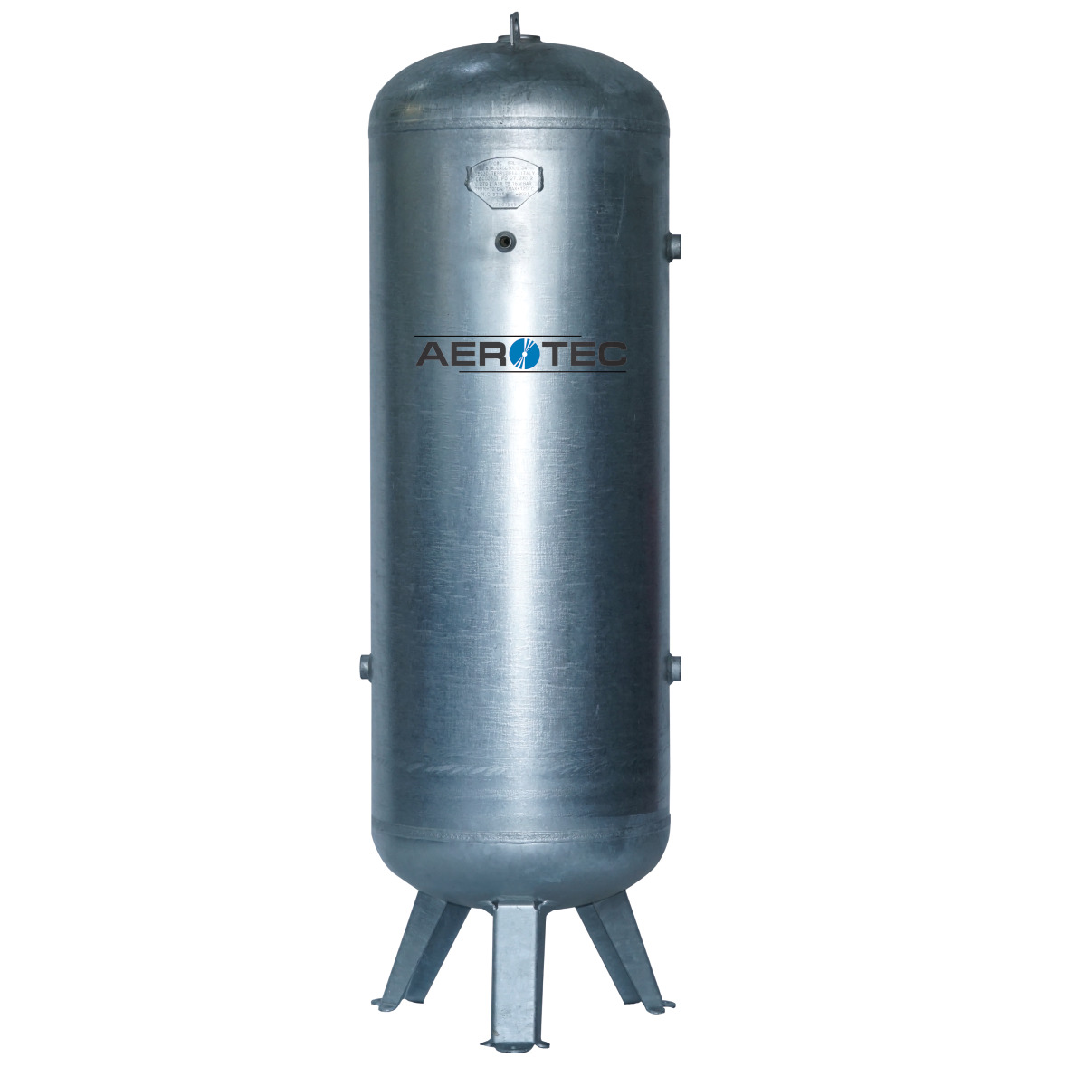 <div class="artikeluber">Druckluftkessel</div> 900 l stehend - 11 bar verzinkt AD2000 Handloch